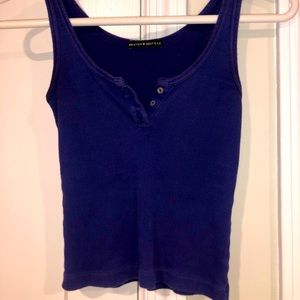 Brandy Melville Cropped Dark Blue Tank Top